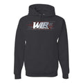 Black hoodie with Wright Lightning Racing logo on a white background