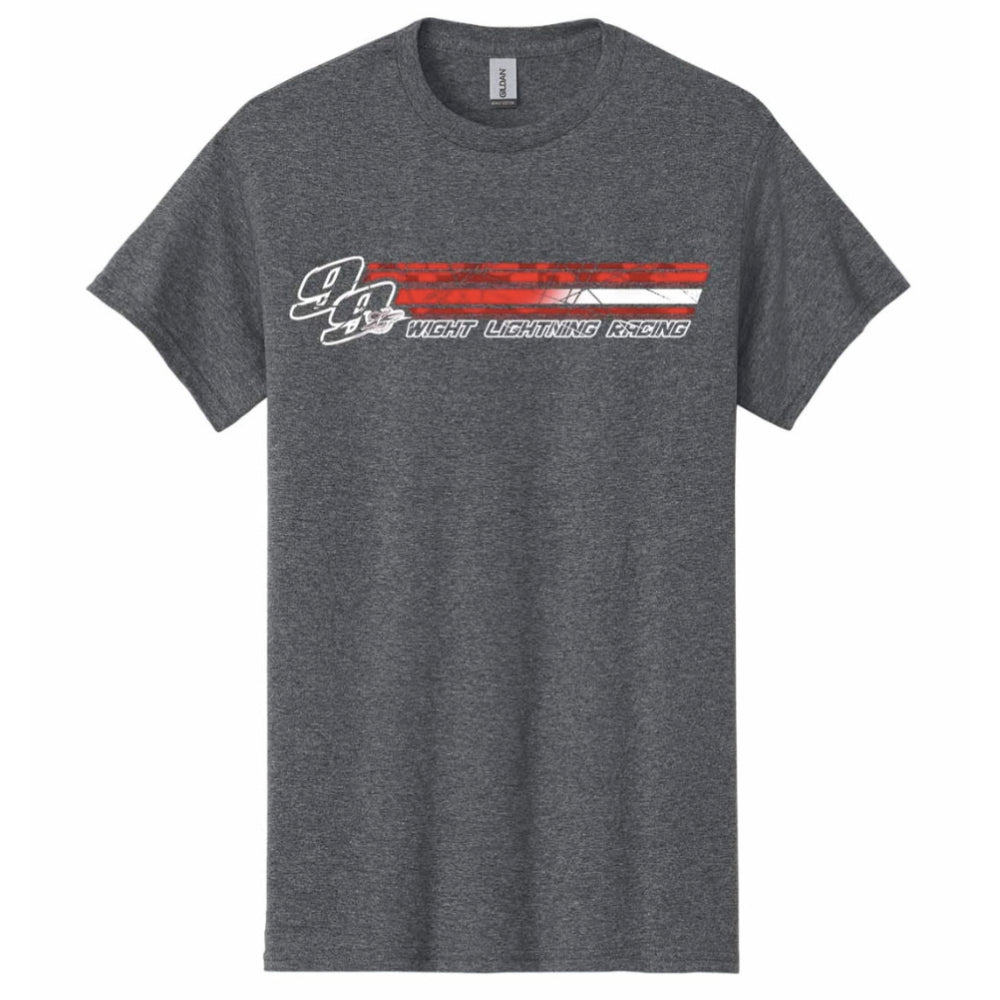 99L Crew With Stripes T-Shirt - Charcoal Gray