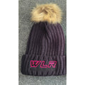 WLR Pink Lettering Black Winter Hat